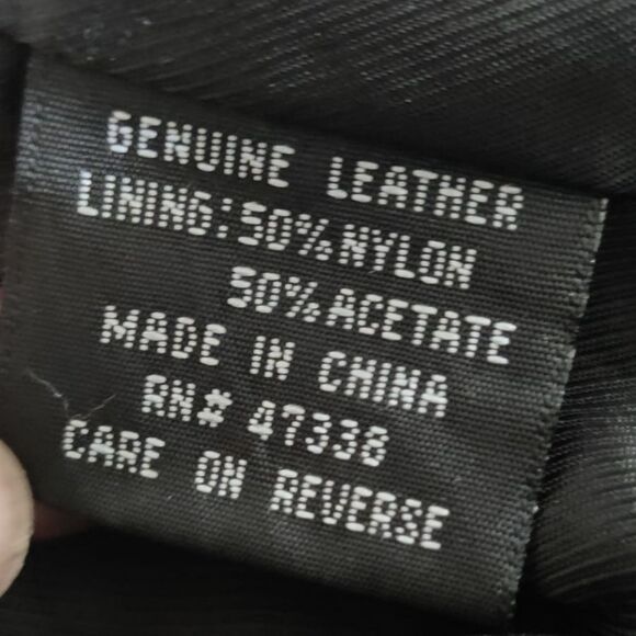 Jones New York Black Leather Jacket Blazer Suit Jacket Size 50R - Picture 10 of 10